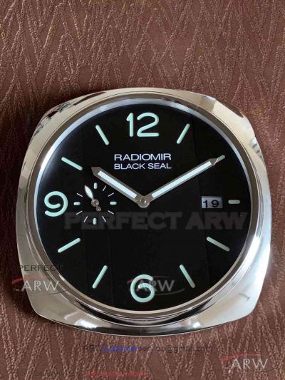 AAA Panerai Radiomir Black Seal 34cm Wall Clock - Steel Case Black Dial